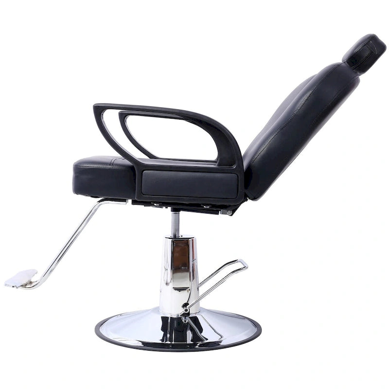 Profesjonalny hydrauliczny fotel barberski, rozkładany, z szerokim siedziskiem, wyposażenie salonu