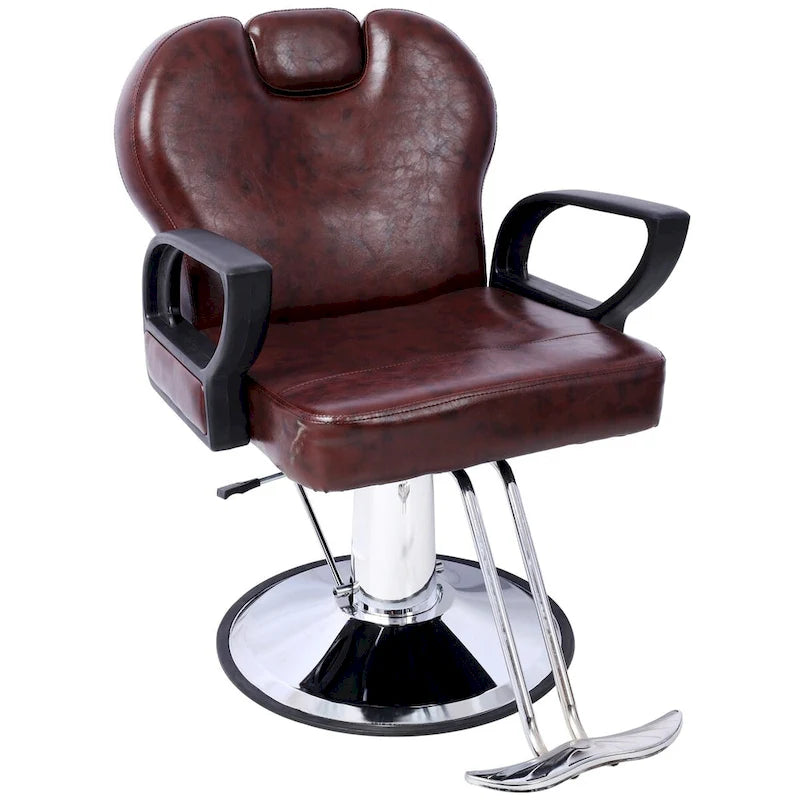 Profesjonalny hydrauliczny fotel barberski, rozkładany, z szerokim siedziskiem, wyposażenie salonu