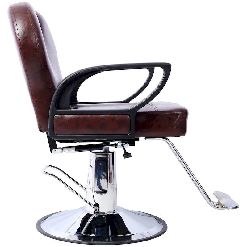 Profesjonalny hydrauliczny fotel barberski, rozkładany, z szerokim siedziskiem, wyposażenie salonu