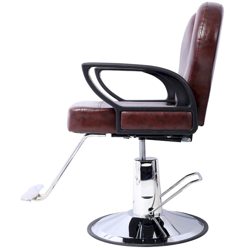 Profesjonalny hydrauliczny fotel barberski, rozkładany, z szerokim siedziskiem, wyposażenie salonu