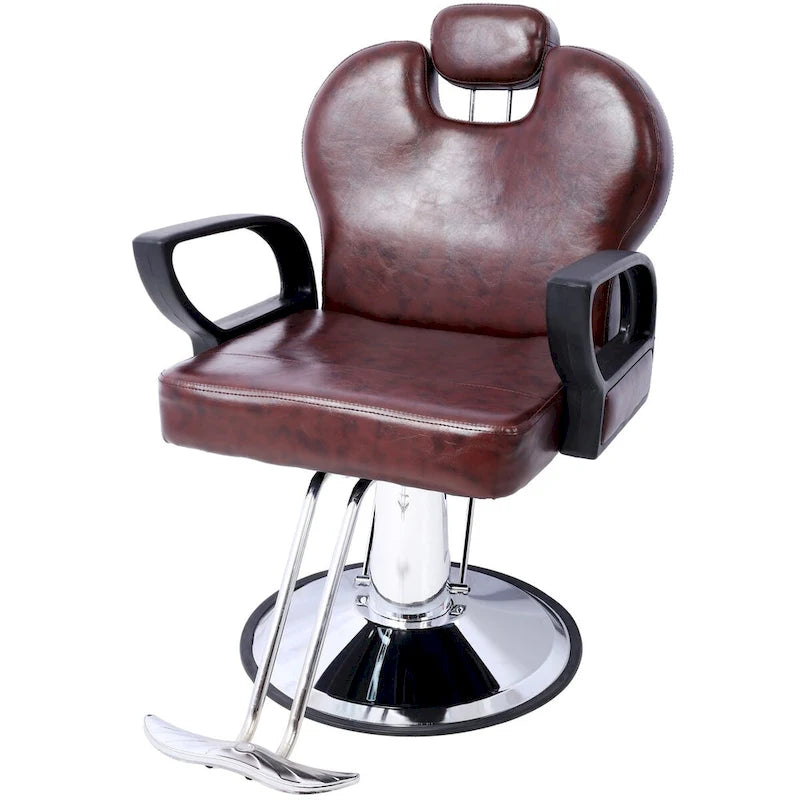 Profesjonalny hydrauliczny fotel barberski, rozkładany, z szerokim siedziskiem, wyposażenie salonu