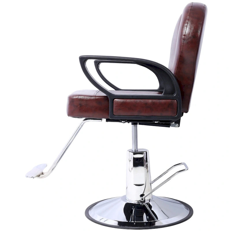 Profesjonalny hydrauliczny fotel barberski, rozkładany, z szerokim siedziskiem, wyposażenie salonu