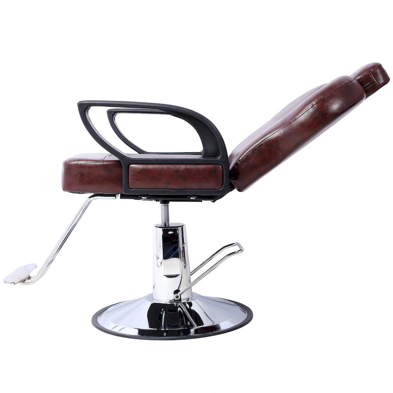 Profesjonalny hydrauliczny fotel barberski, rozkładany, z szerokim siedziskiem, wyposażenie salonu