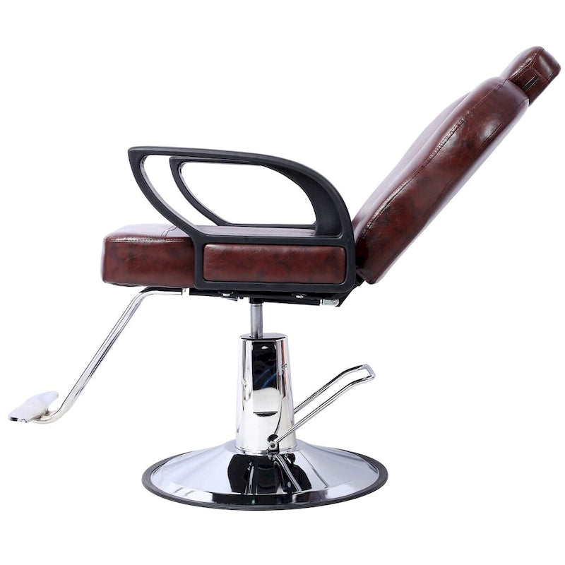 Profesjonalny hydrauliczny fotel barberski, rozkładany, z szerokim siedziskiem, wyposażenie salonu