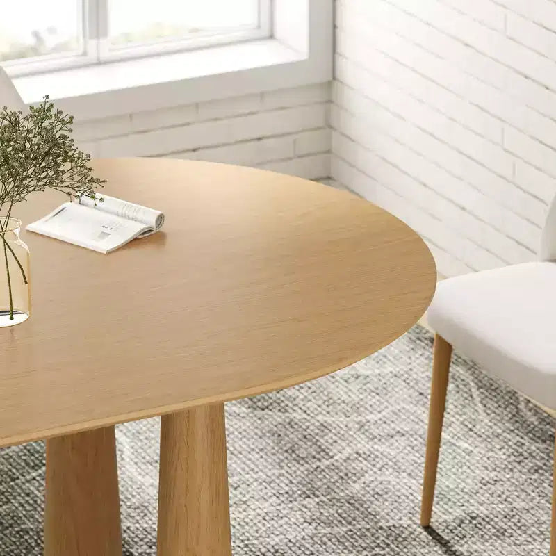 Dovelina 67 Oval Wood Dining Table with 4 legs Modern Kitchen Table for 6 People