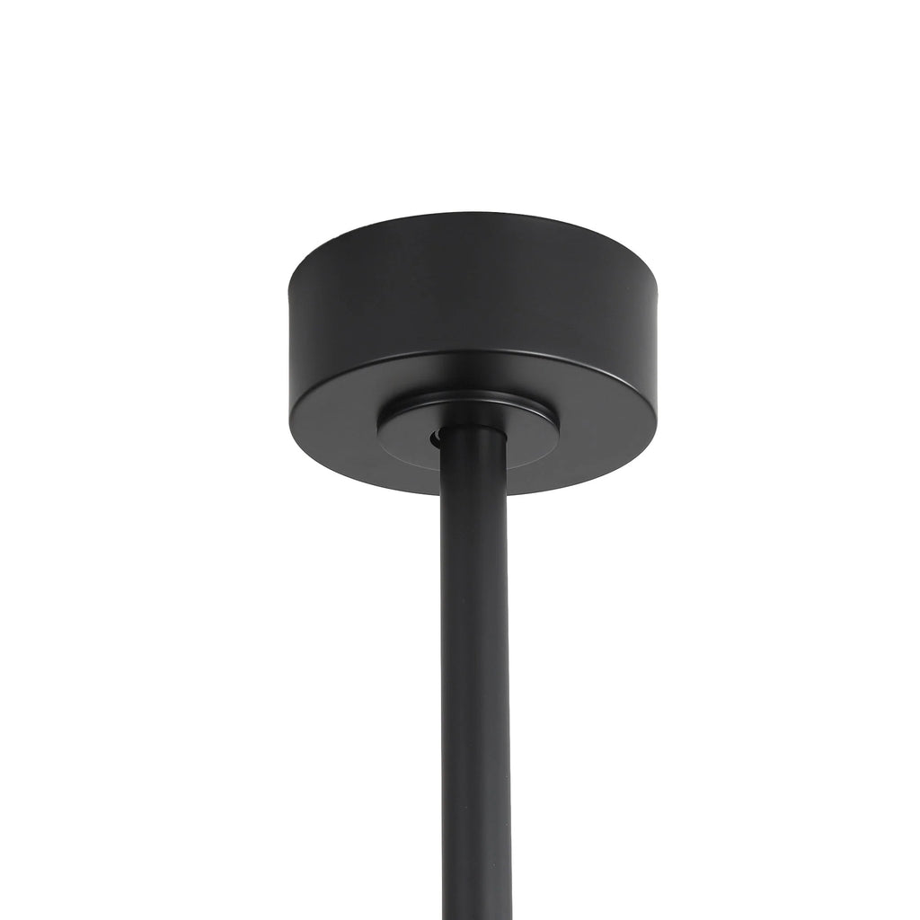 Ventilateur de plafond noir de 65 po à 8 pales avec lumière et télécommande