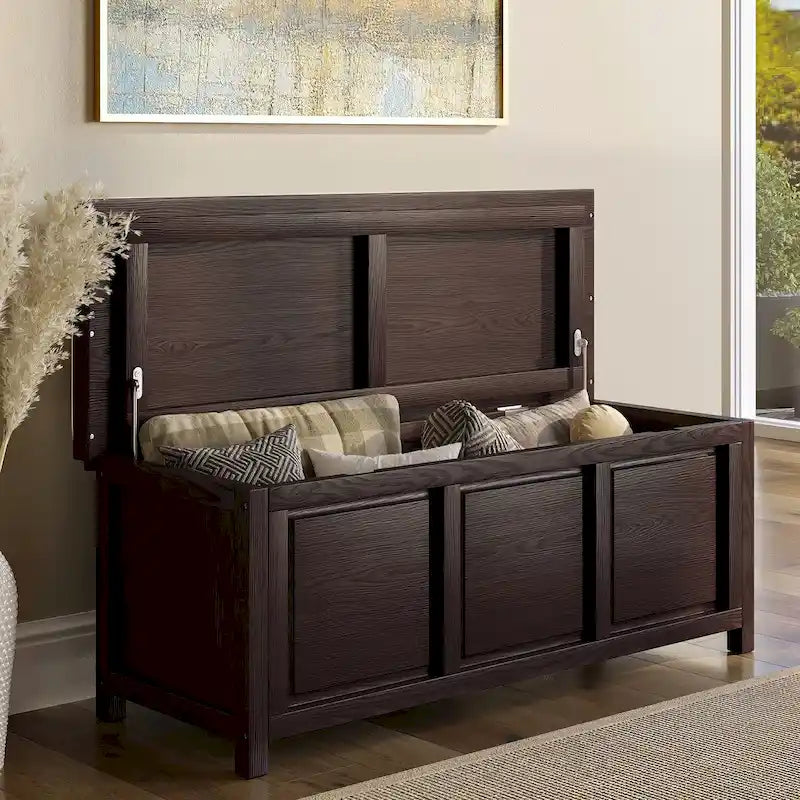 John Louis Home Solid Wood Open Top Storage Bench