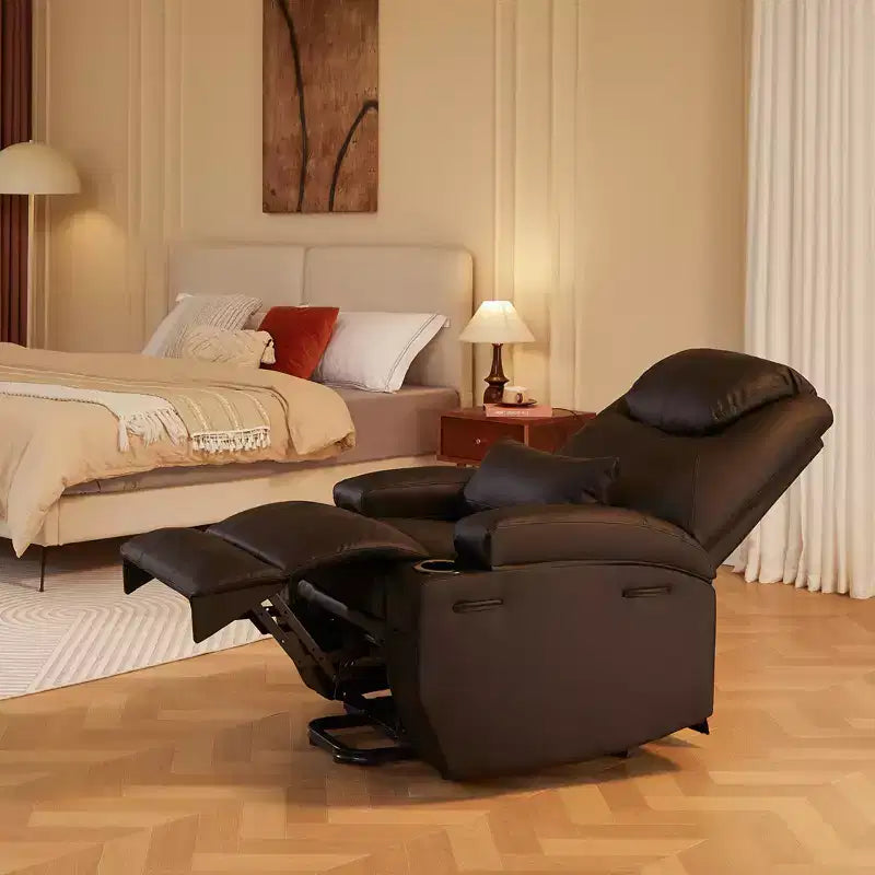 Bestier 34,6-Zoll-Elektrischer Aufstehsessel mit Massage und Wärmefunktion, Liegesessel aus Kunstleder mit Seitentaschen und Getränkehaltern