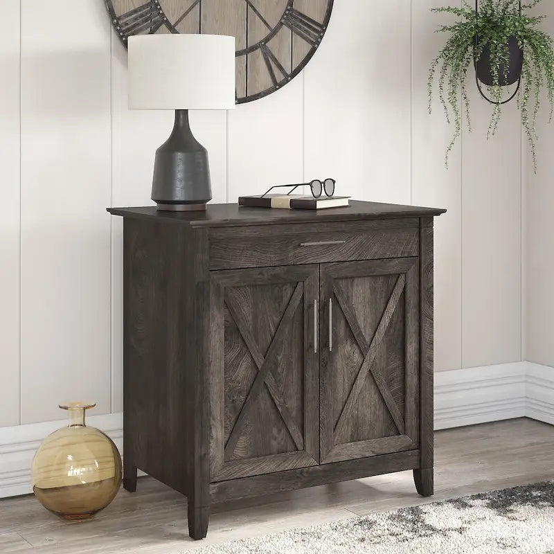 Sekretarzyk Key West z szafką do przechowywania marki Bush Furniture