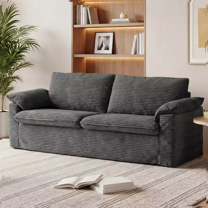 Dyonery 86 Cloud Loveseat-Sofa mit tiefer Sitzfläche und breiten Armlehnenkissen, stabilem Rahmen und atmungsaktivem ergonomischem Design