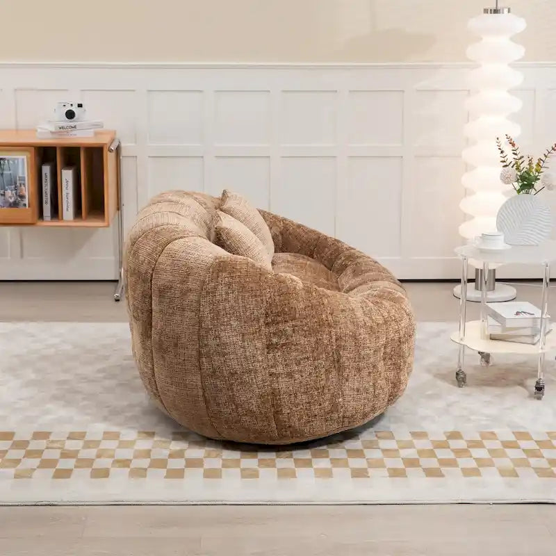 Zitzakstoel van chenille, luie sofa