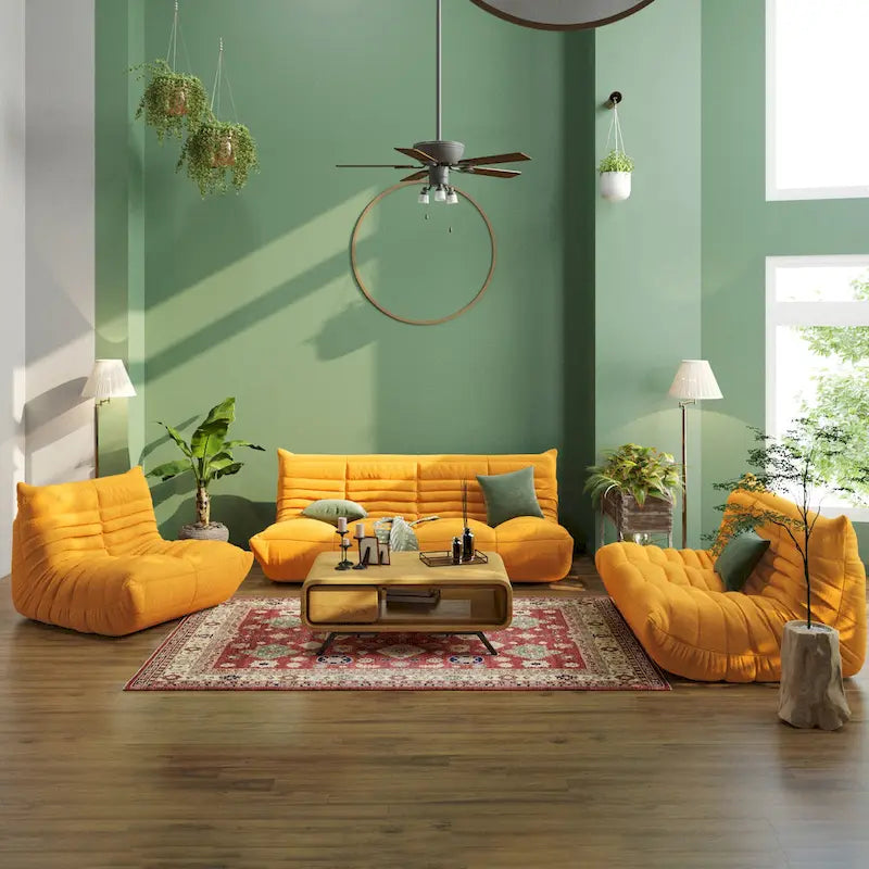 Miękka sofa podłogowa, leżanka, pufa typu bean bag do salonu