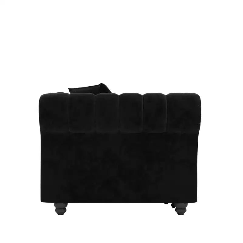 Rozkładana sofa 3 w 1 Whisen Velvet typu king-size z ruchomym podnóżkiem i pikowanym wzorem