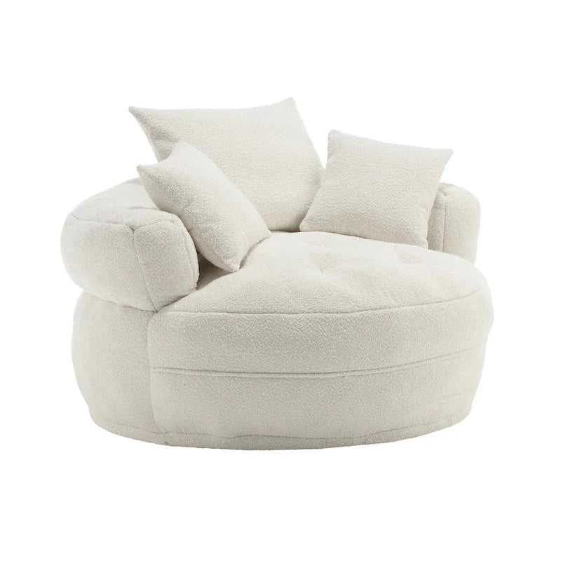 Round Lazy Sofa Chair ¨C White/Blue/Grey/Yellow/Orange/Rose Red/Navy/Green, Single & Couple Seat