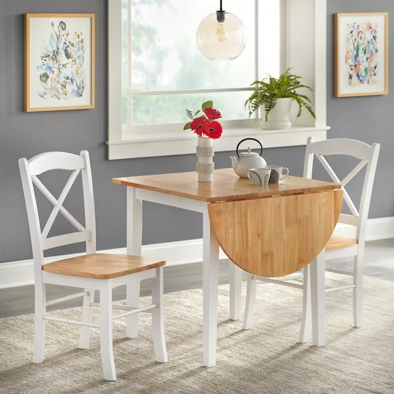Simple Living Country Cottage 3-delige eetset met neerklapbaar tafelblad