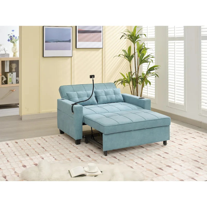 Divano letto trasformabile 3-in-1 estraibile con porte USB