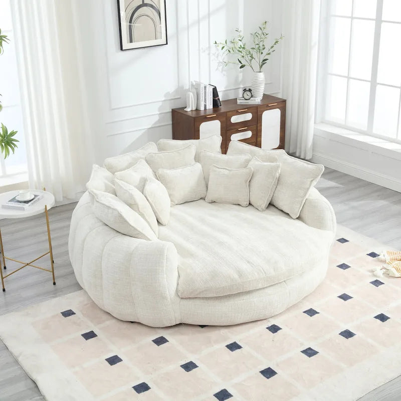 Wygodna podwójna sofa rozkładana Loaf, powiększona sofa z funkcją spania z podłokietnikami