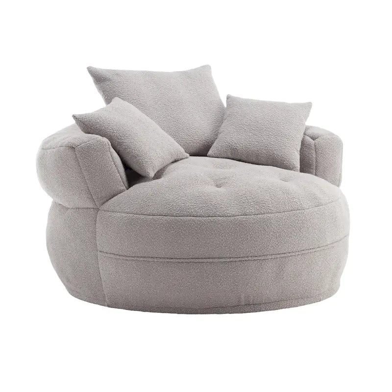 Round Lazy Sofa Chair ¨C White/Blue/Grey/Yellow/Orange/Rose Red/Navy/Green, Single & Couple Seat