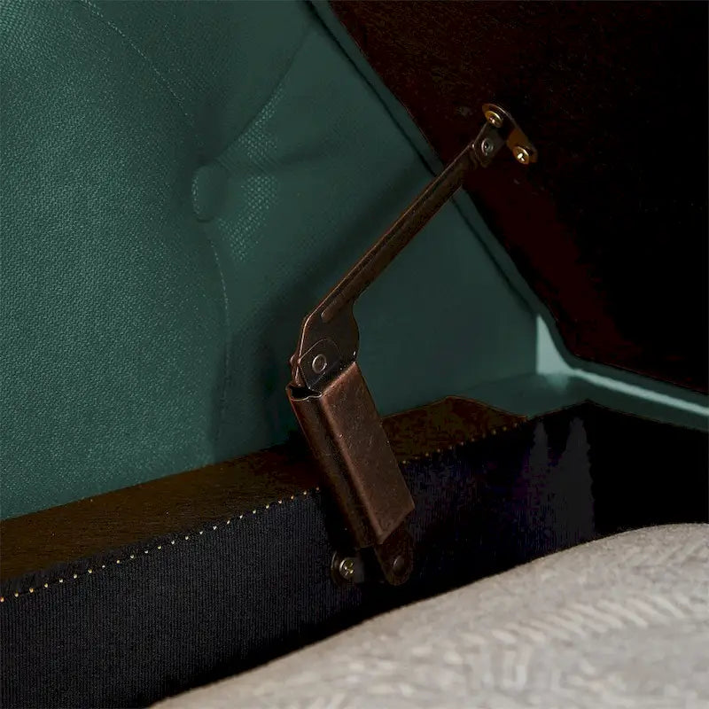 Panca contenitore per camera da letto, per fondo letto, con braccioli arrotondati, rivestita in velluto, pouf-divano lungo