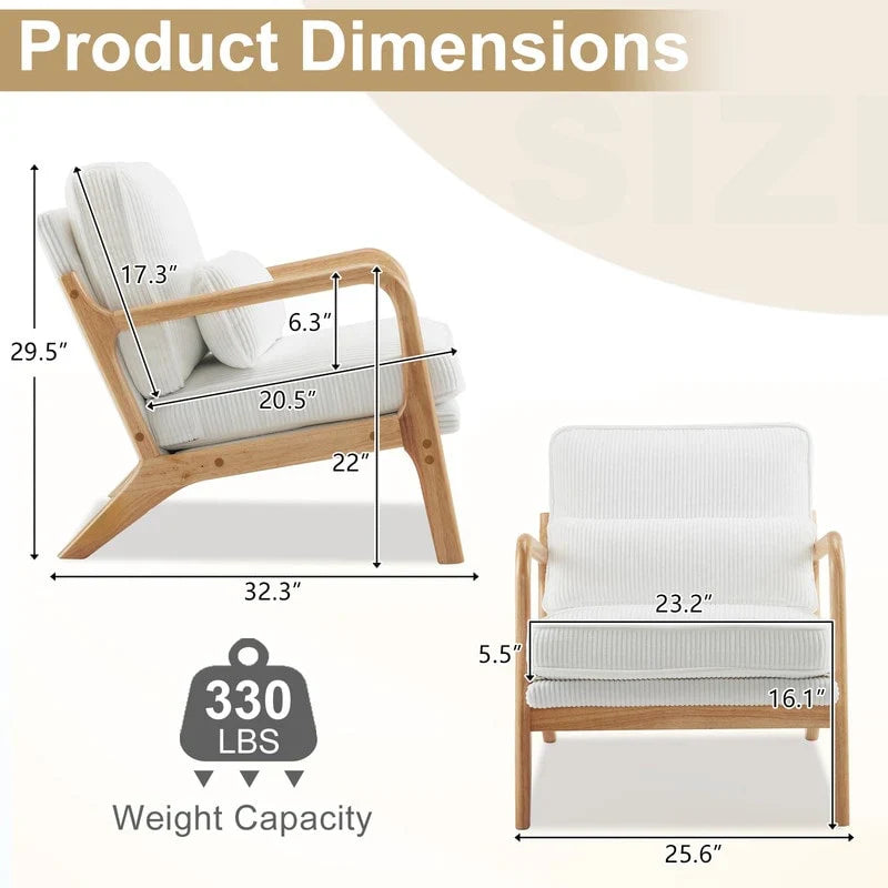 Fauteuil d’appoint rembourré moderne du milieu du siècle