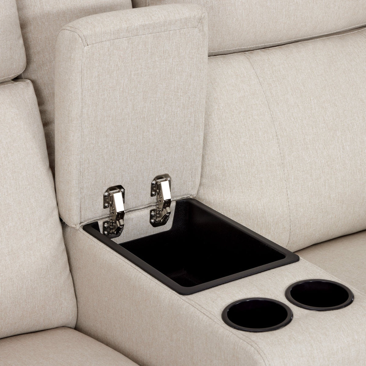MCombo 60.2 elektrisches 2-Sitzer-Sofa mit Relaxfunktion, Massage und zweifacher Wärmefunktion, verstellbarer Kopfstütze, USB- und Typ-C-Anschluss, Stoff