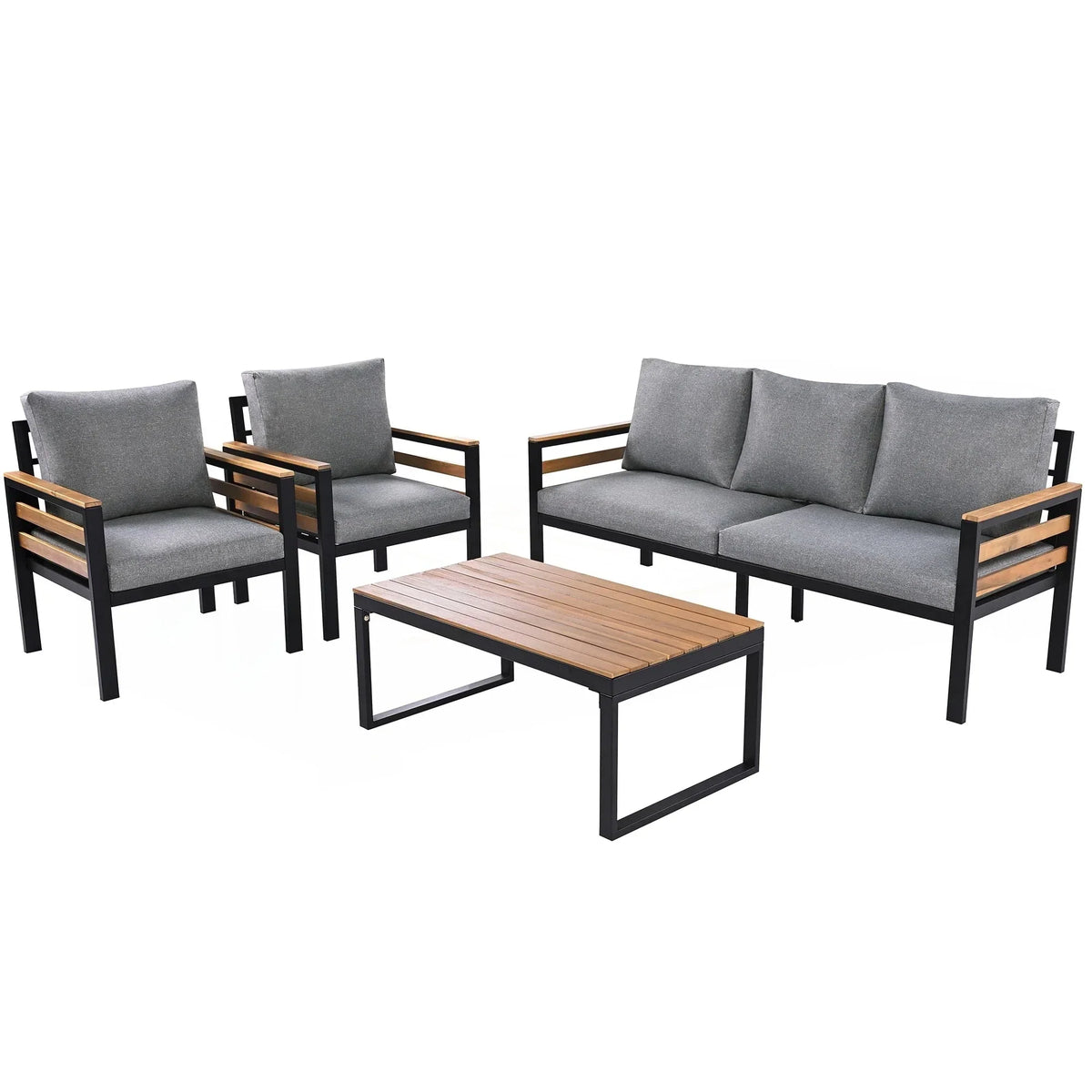 Set di divani da esterno composto da 4 pezzi