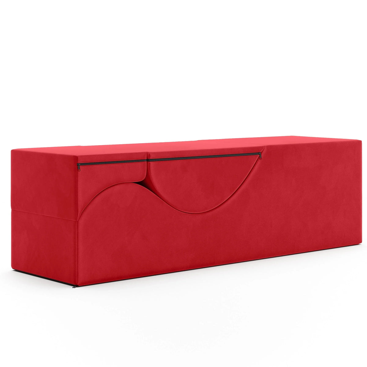 Chaise longue convertibile Avana Kami / poltrona per yoga e massaggi - pouf 2-in-1 con poltrona lounge da yoga ripiegabile estraibile nascosta, microvelluto - N/A