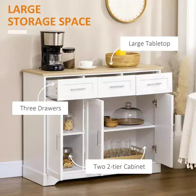 Credenza moderna da cucina con contenitore, isola da cucina, mobile da sala da pranzo e soggiorno