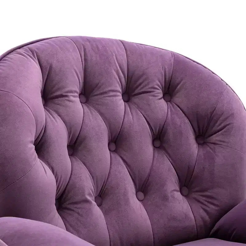 Poltrona de destaque em veludo Okak com repousa-pés, cadeira moderna sem braços para sala de estar, estilo de meados do século, macia e confortável para ver televisão e jogar