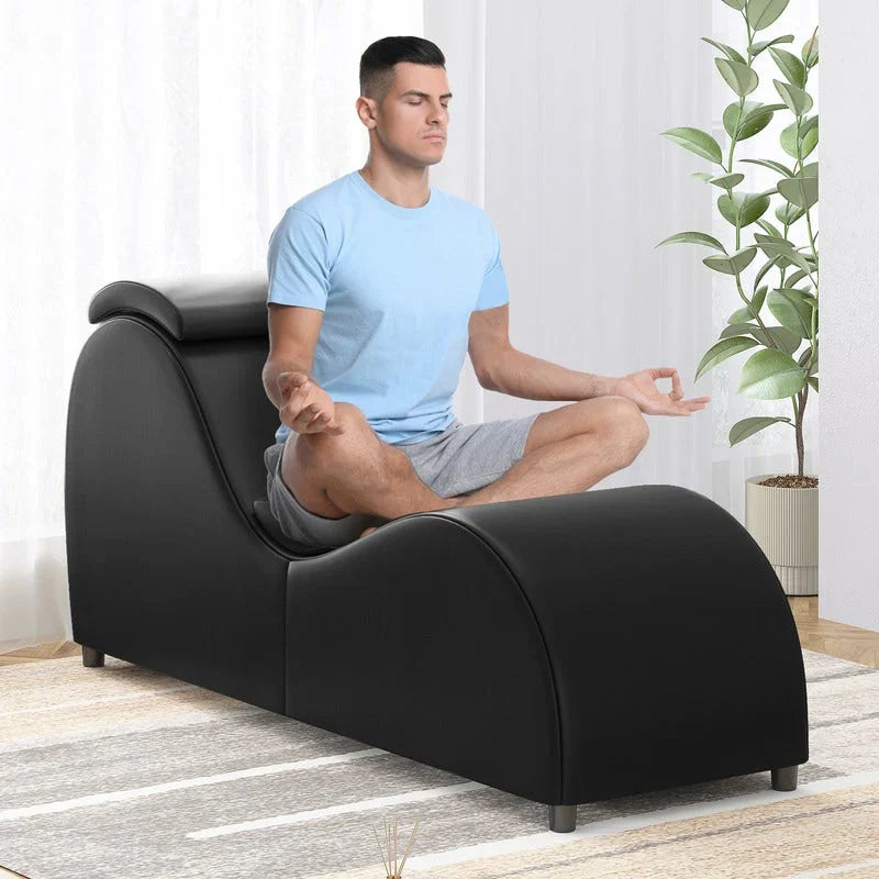 Mixoy Indoor-Yogastuhl, geschwungener Yoga-Chaiselongue-Sessel für Erwachsene zum Dehnen, Trainieren und Entspannen