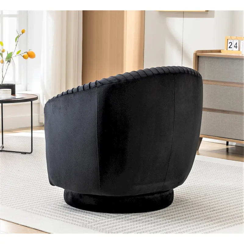 Petit fauteuil pivotant en velours Milvo