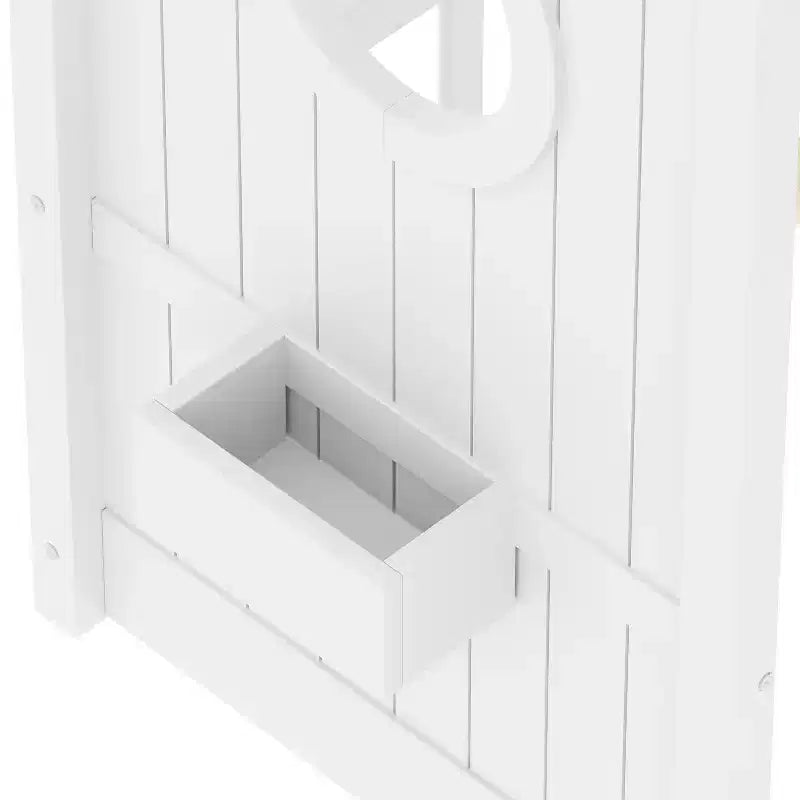 Hausbett mit Plattformrahmen in Twin-/Full-Size, Kleinkind-Bodenbett, Montessori-Kinderbett und Spielhausbett mit Ablage – ModernLuxe