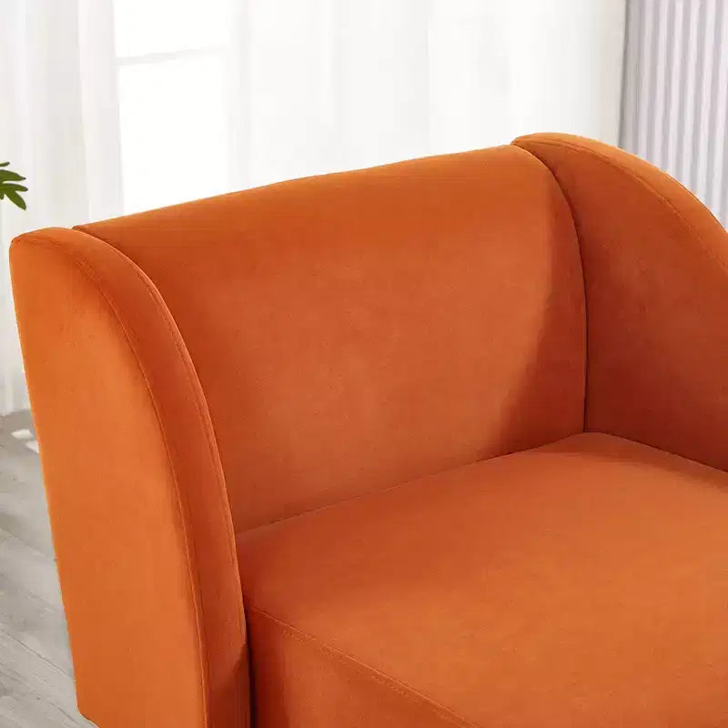 Fauteuil chaise longue moderne en velours, avec accoudoir rembourré et courbé, canapé-lit chaise longue pour chambre, bureau ou salon