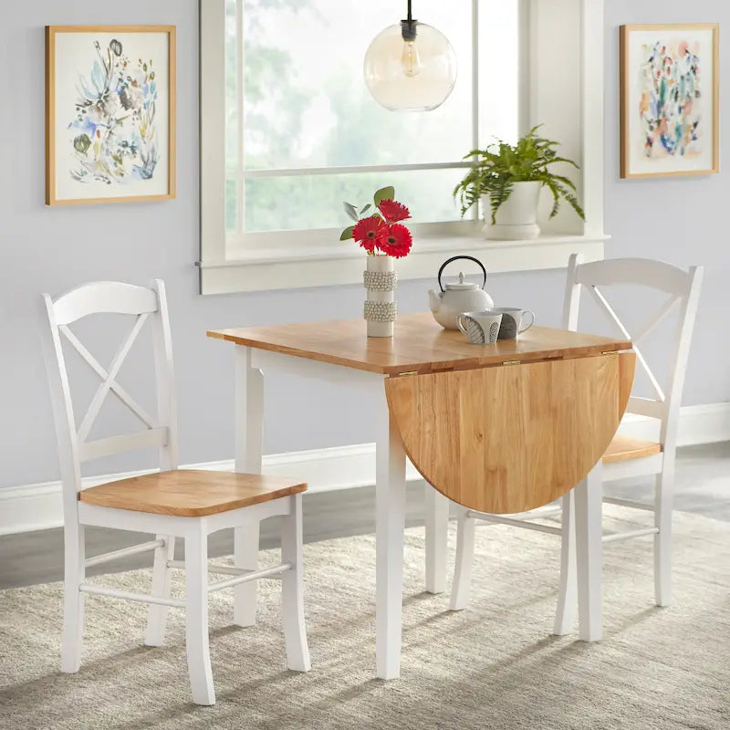 Simple Living Country Cottage 3-delige eetset met neerklapbaar tafelblad