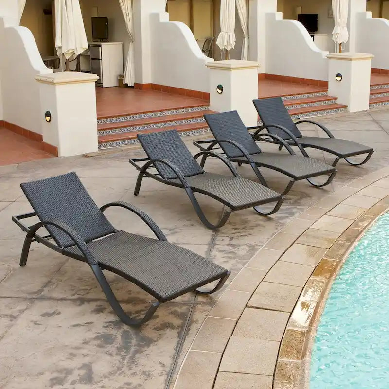 Deco 4-teiliges Set aus Aluminium-Loungesesseln für die Terrasse