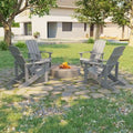 Bonosuki wetterfeste Adirondack-Stühle aus Holz für den Außenbereich, 4er-Set