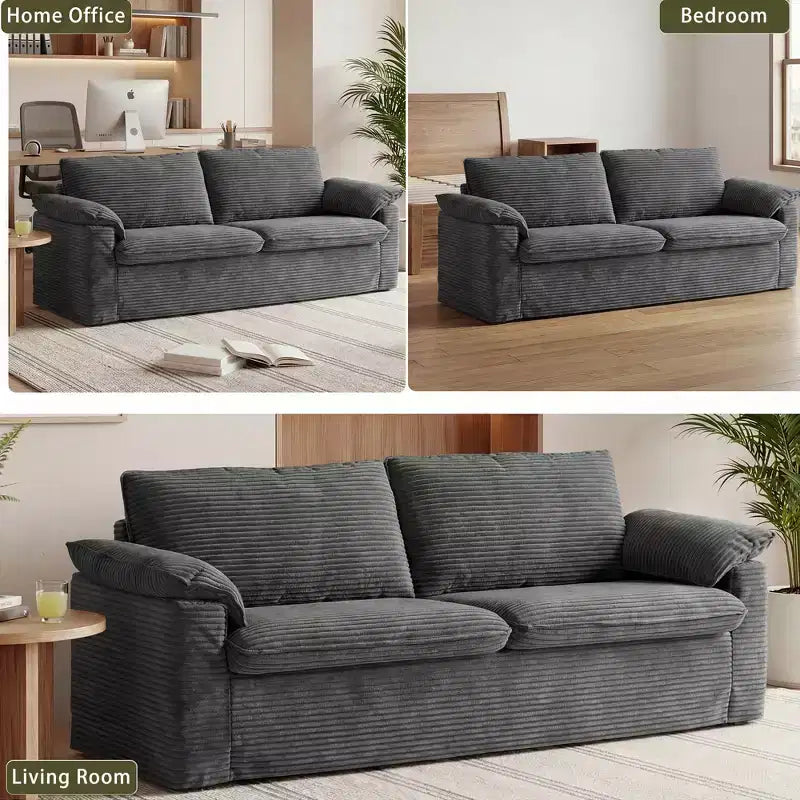 Dyonery 86 Cloud Loveseat-Sofa mit tiefer Sitzfläche und breiten Armlehnenkissen, stabilem Rahmen und atmungsaktivem ergonomischem Design