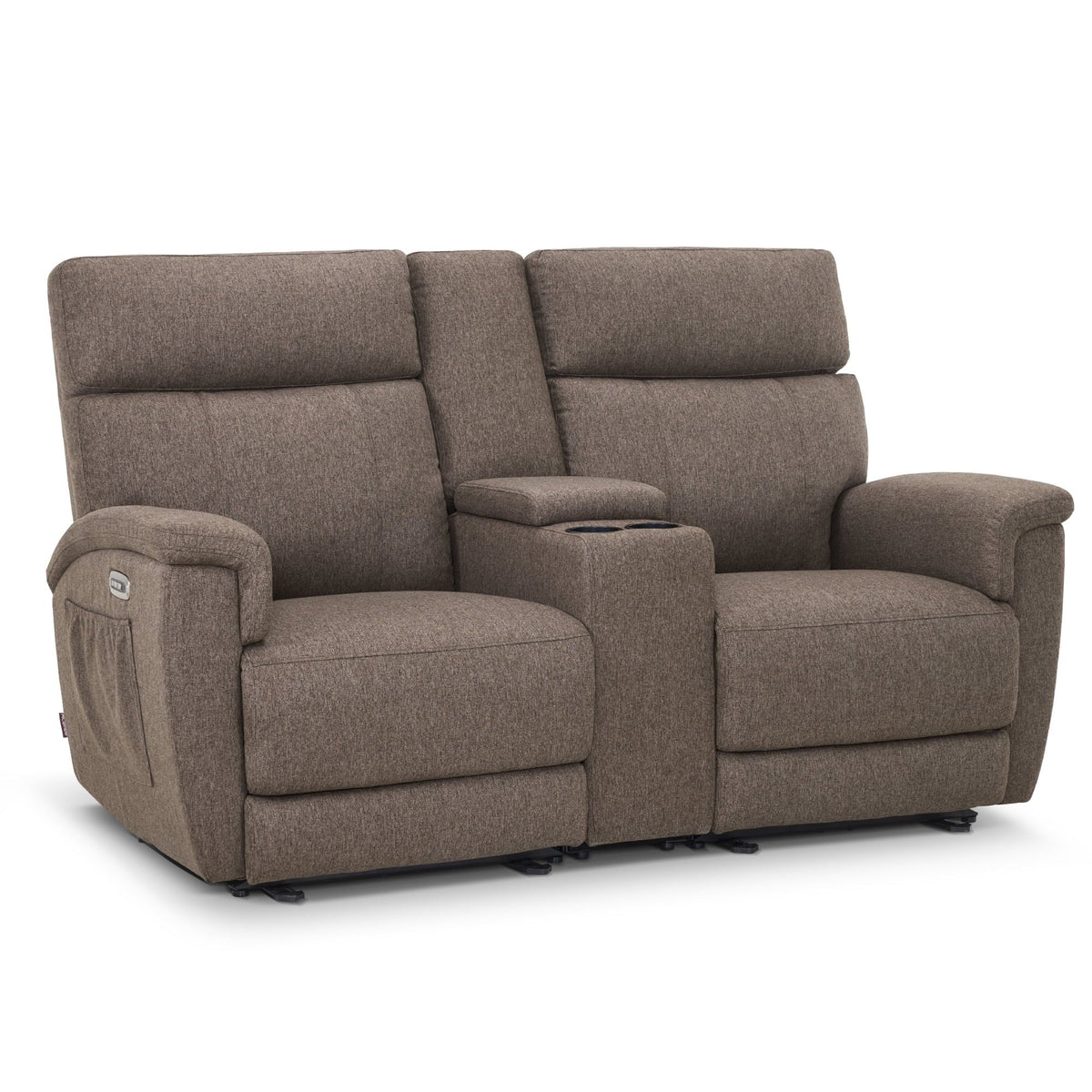 MCombo 60.2 elektrisches 2-Sitzer-Sofa mit Relaxfunktion, Massage und zweifacher Wärmefunktion, verstellbarer Kopfstütze, USB- und Typ-C-Anschluss, Stoff