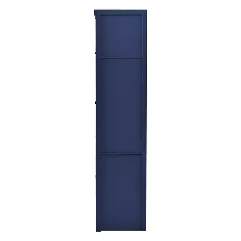 Armoire garde-manger haute pour cuisine avec prises électriques, grand placard autoportant avec support pour micro-ondes, tiroirs, étagères, porte-bouteilles et étagères intégrées à la porte