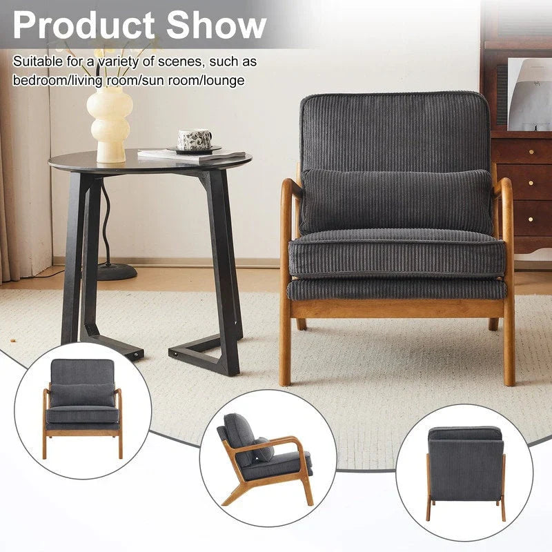 Fauteuil d’appoint rembourré moderne du milieu du siècle
