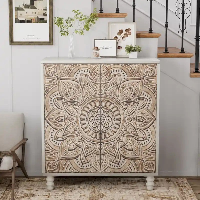 COSIEST Vintage Sideboard Storage Cabinet and Buffet