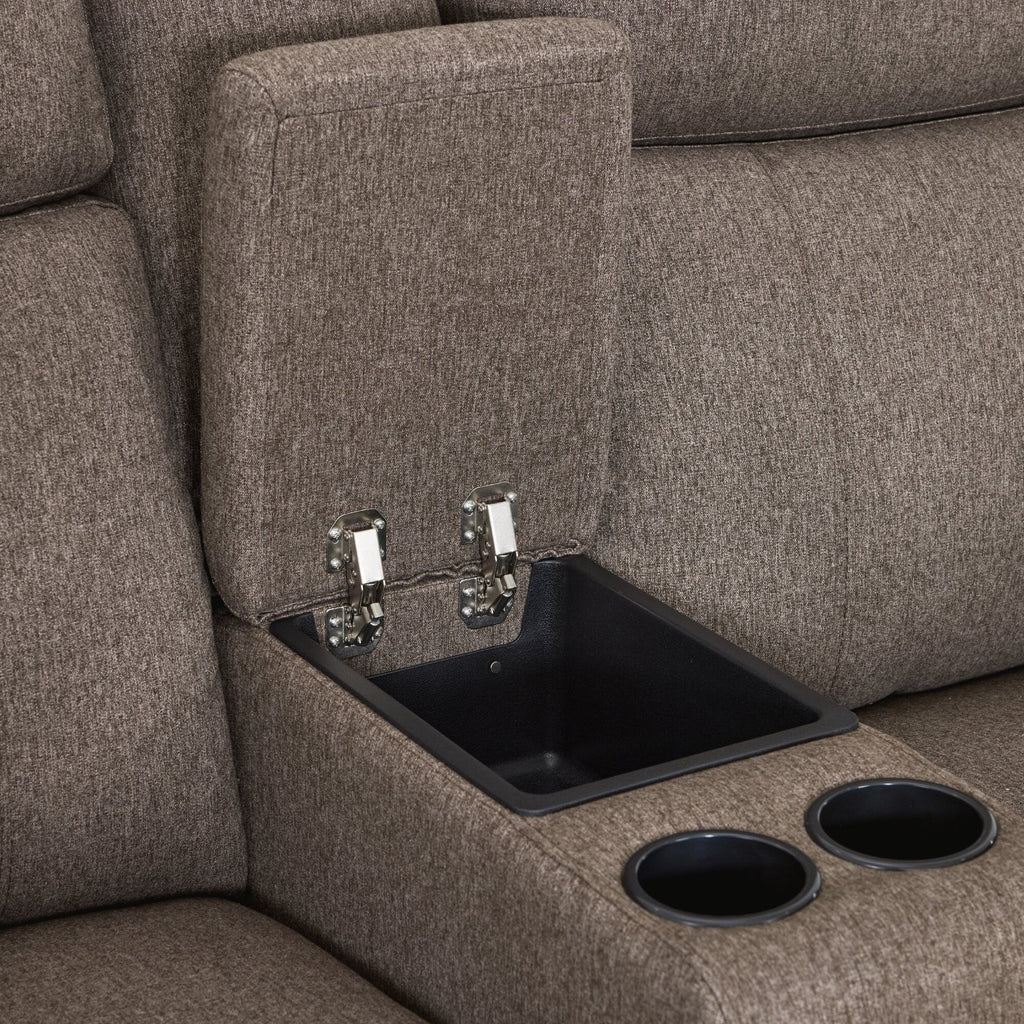 MCombo 60.2 elektrisches 2-Sitzer-Sofa mit Relaxfunktion, Massage und zweifacher Wärmefunktion, verstellbarer Kopfstütze, USB- und Typ-C-Anschluss, Stoff
