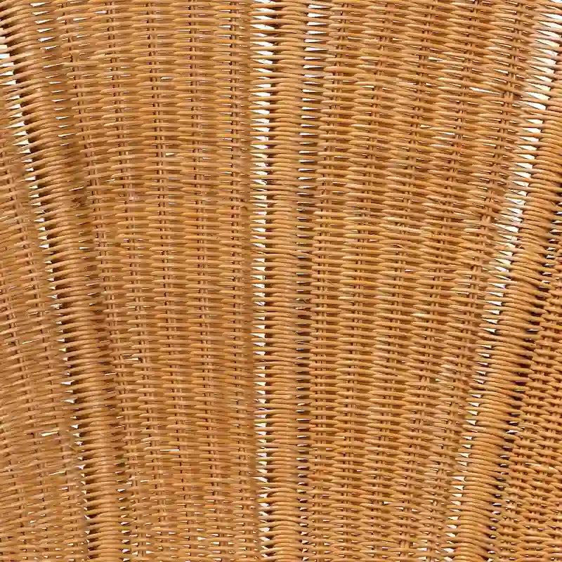 Blossom Boho-Akzentstuhl aus Honig-Rattan in Blumenform