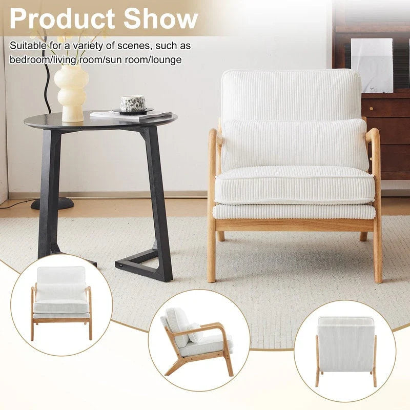 Fauteuil d’appoint rembourré moderne du milieu du siècle