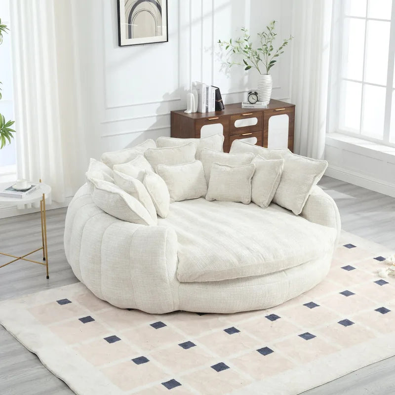 Wygodna podwójna sofa rozkładana Loaf, powiększona sofa z funkcją spania z podłokietnikami