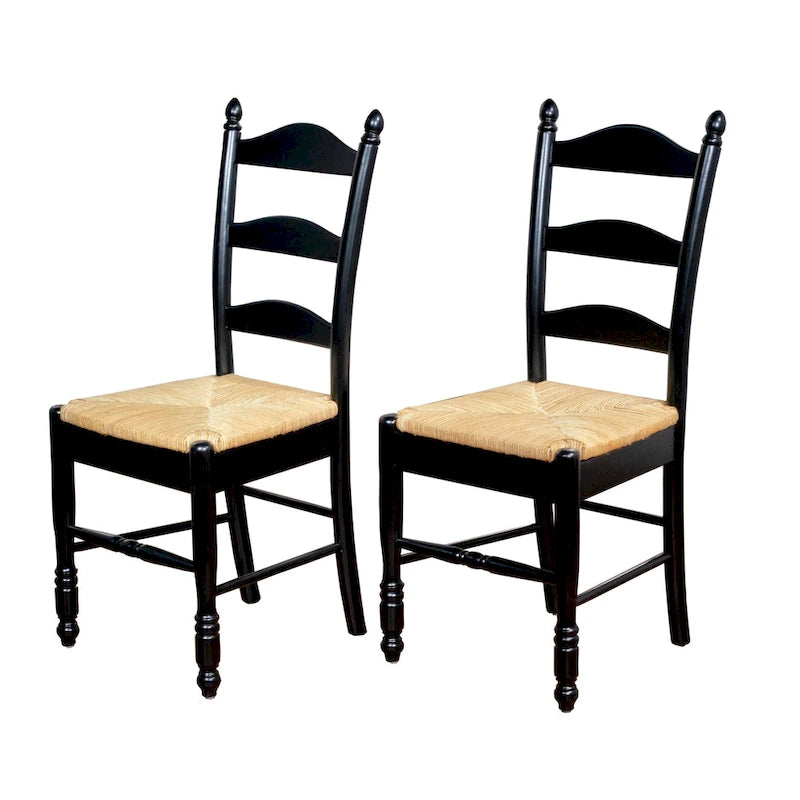 Cadeira de jantar Simple Living Jessie com costas em escada (Conjunto de 2)