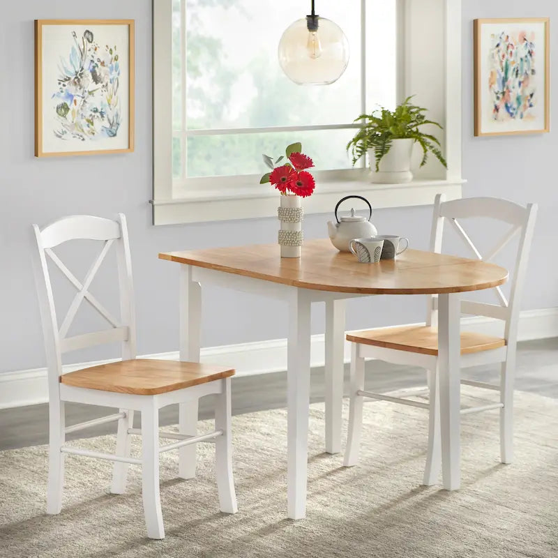 Simple Living Country Cottage 3-delige eetset met neerklapbaar tafelblad
