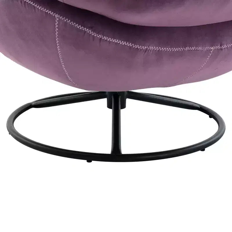 Poltrona de destaque em veludo Okak com repousa-pés, cadeira moderna sem braços para sala de estar, estilo de meados do século, macia e confortável para ver televisão e jogar