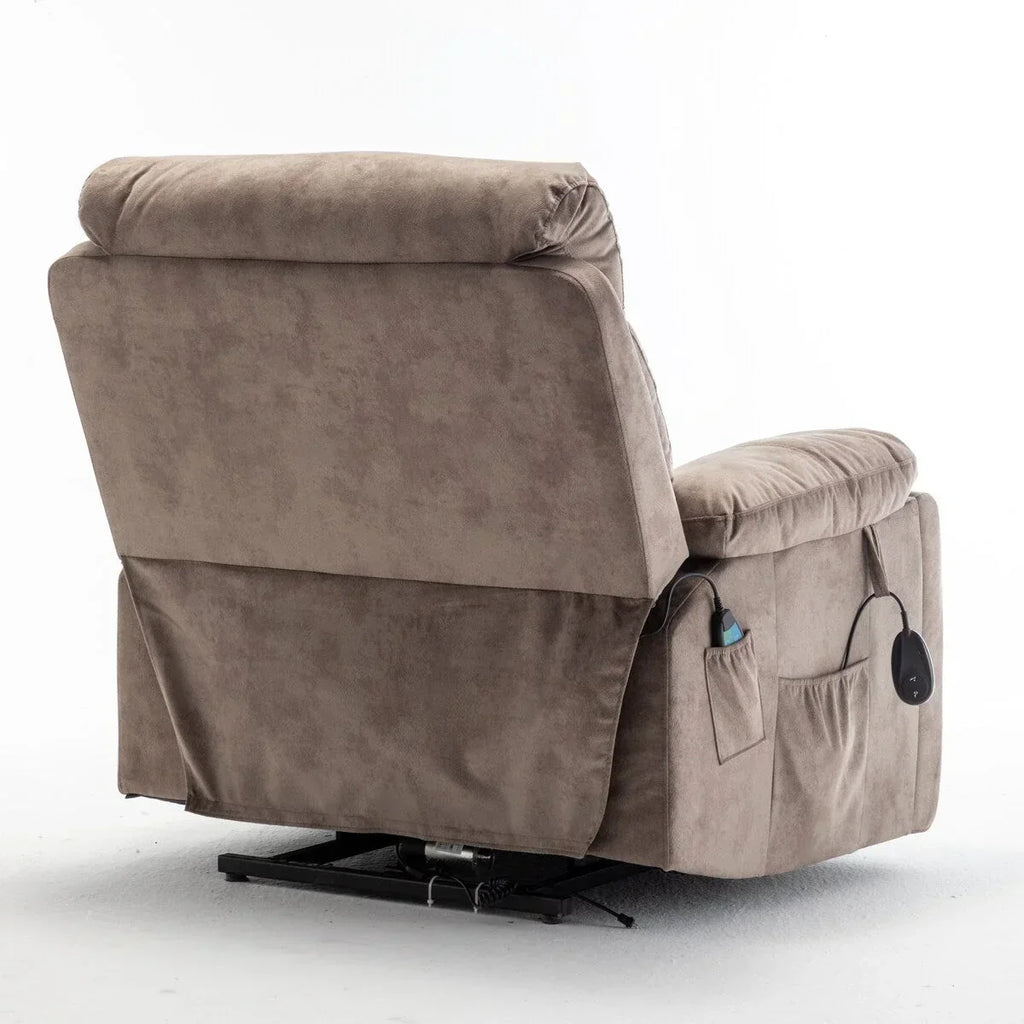 Fauteuil inclinable électrique avec fonction de levage, massage et chauffage