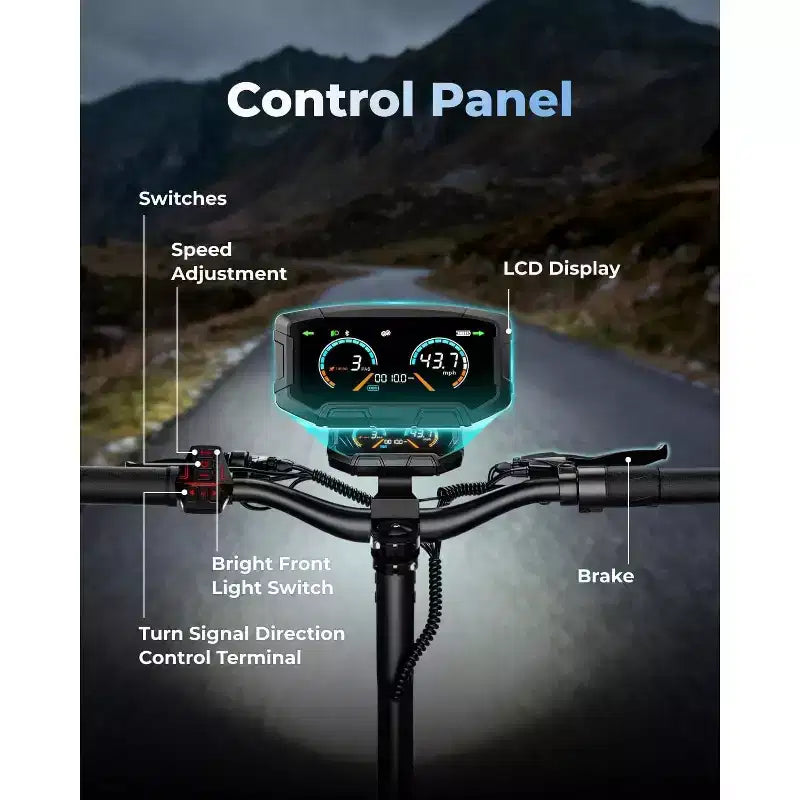 ECOLEAP L7 PRO elektrische step voor volwassenen, 4000W piekvermogen met dubbele motor, 43,5 MPH, bereik van 75 mijl, dubbele vering, schijfremmen voor en achter, UL